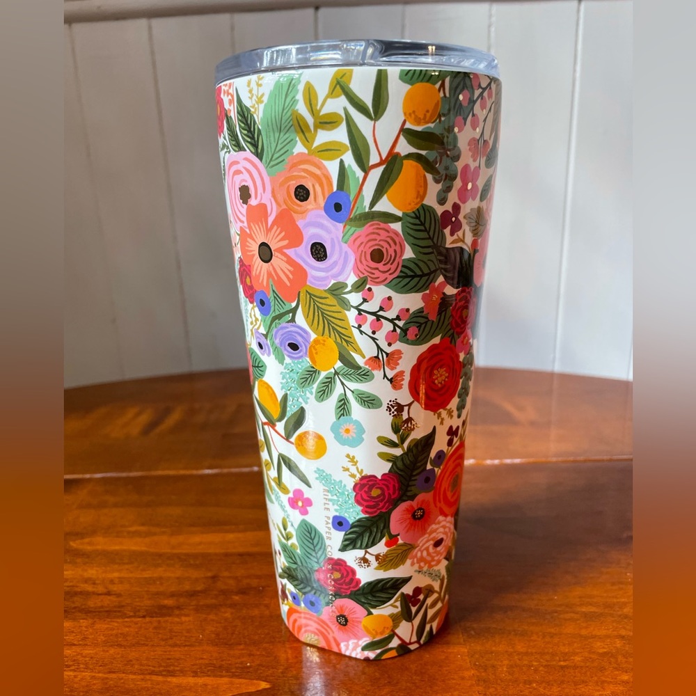 NWT Rifle Paper Co. 24oz Corkcicle Tumbler - Garden Party
